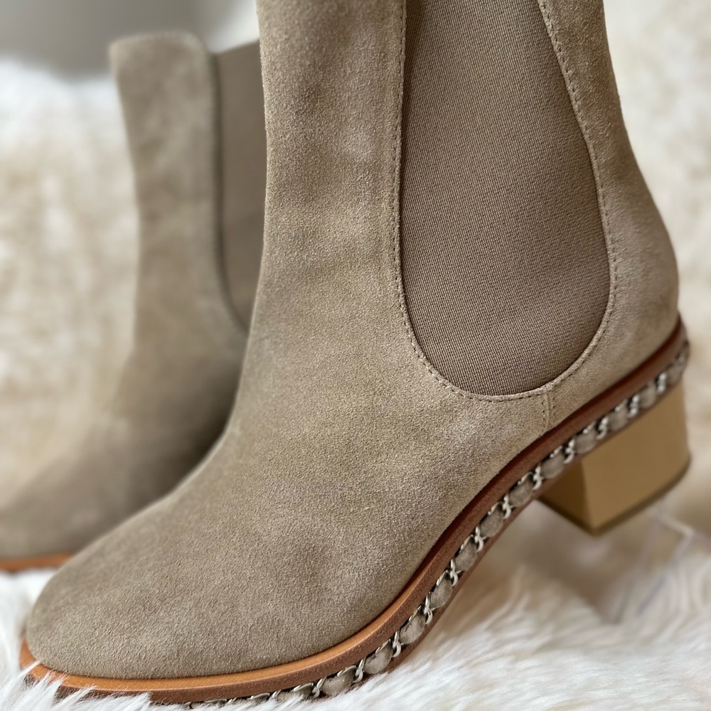 Chanel Suede Chained Boots - Picture 3 of 8